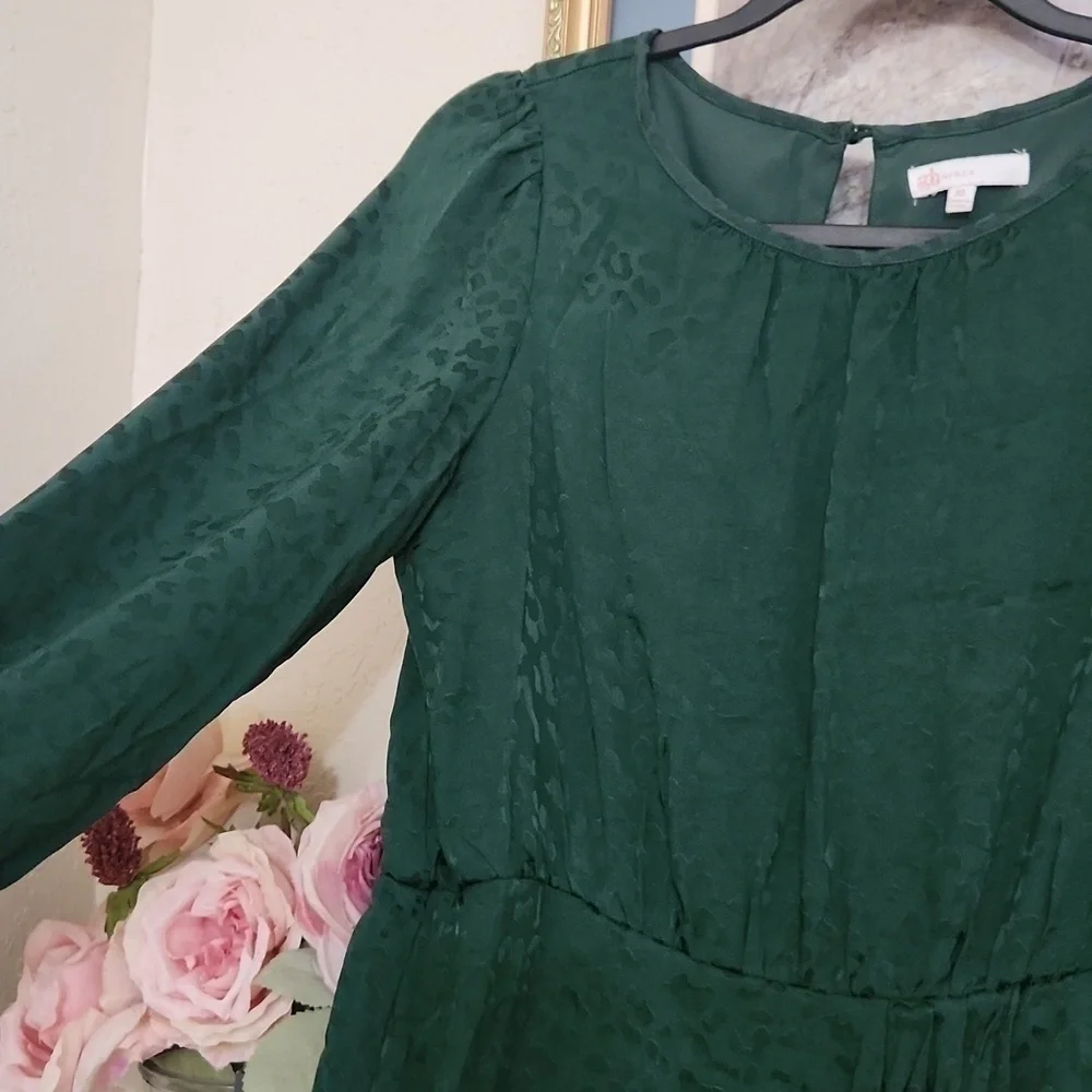 Leopard print Green Girls Dress Party Wedding Christmas Xl